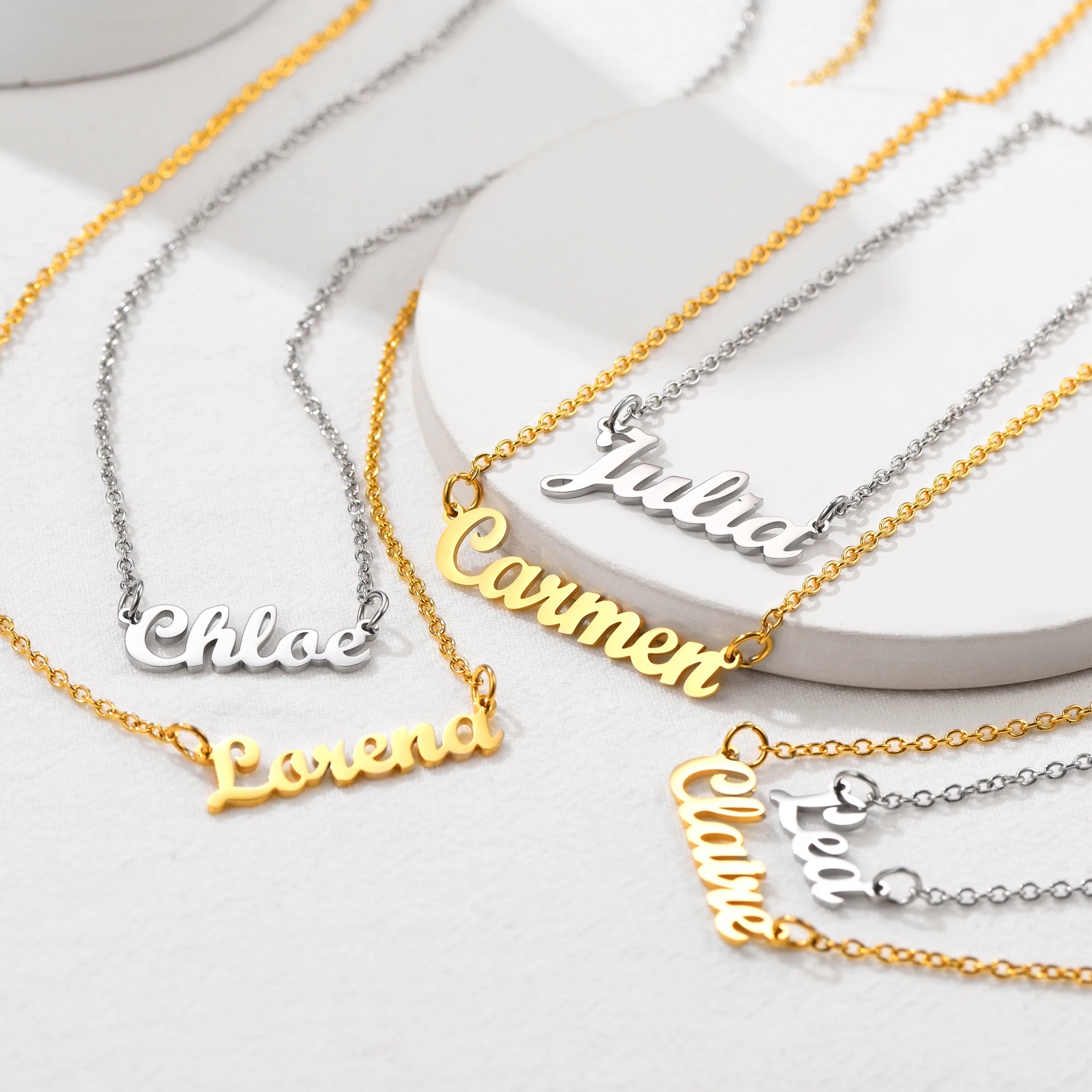 Name Necklace 925 Sterling Silver Type Custom Jewelry for Women