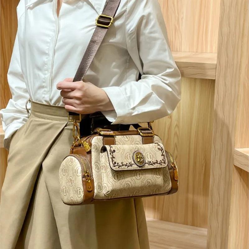 Handbag Leather for Women's Designer High Quality Retro Single Shoulder