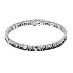 Tennis Bracelet Cubic Zirconia 925 Silver Hiphop Rock Hippie Jewelry