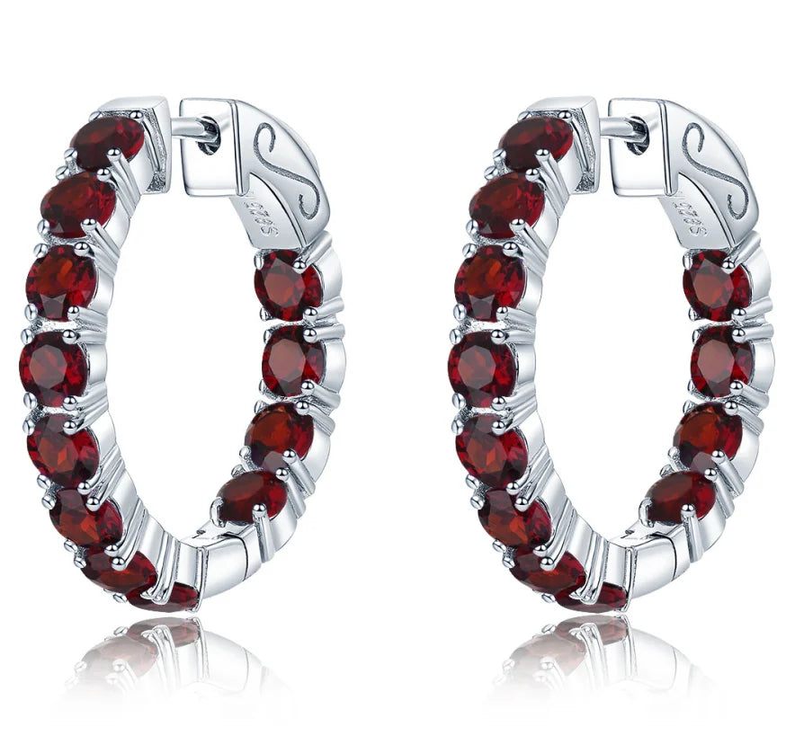 November Birthstone Natural Colorful Silver Earring Classic Jewelry