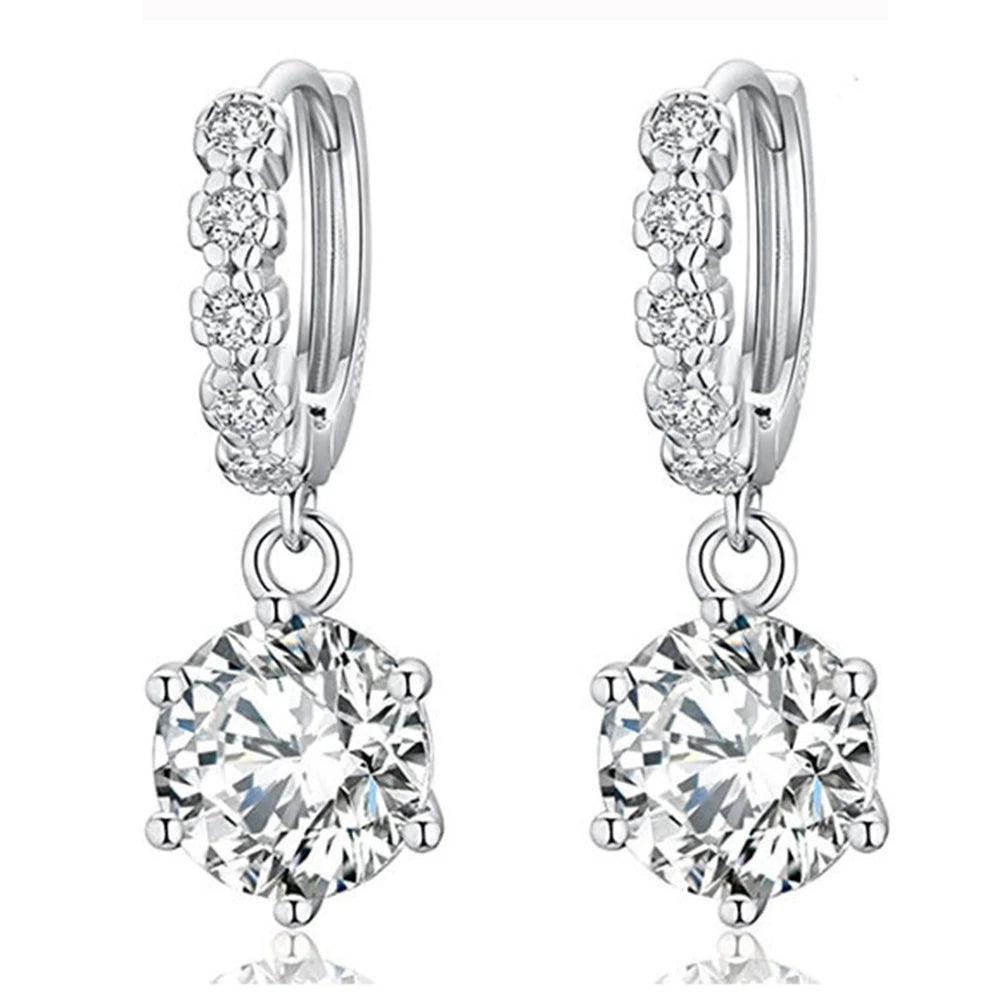 Moissanite Earrings S925 Silver Original Certified 8mm Diamond - MILALAN 