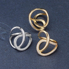 Gold Rings European American style multi-layered classic