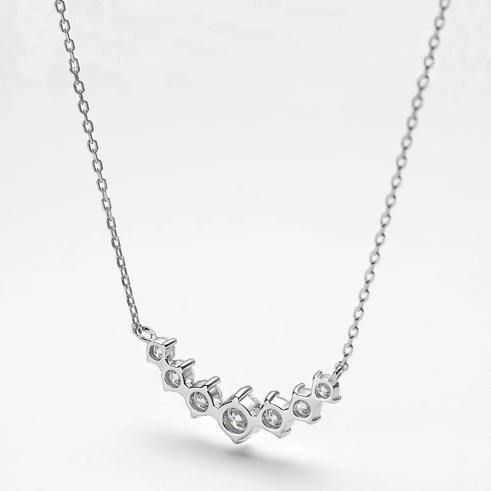 Color Full Moissanite Necklace Fine Jewelry S925 Silver Plated 18k 1.7cttw Necklace