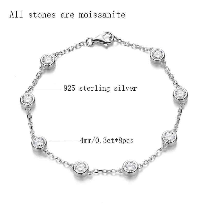 Sterling Silver 925 Full Bracelets Hand Chain Fine Jewelry