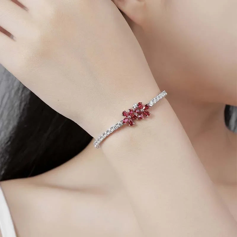 Clover Bracelet Luxury 925 Silver Flower Shape High Party Charm