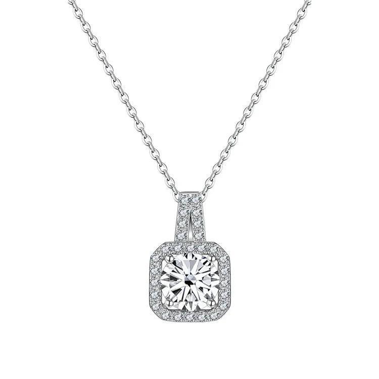 Silver necklace Pendant 100% Sparkling Fine Jewelry