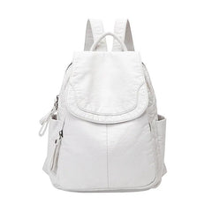 Women's Backpack White Small For Teenage All-match Casual