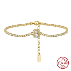 Tennis Bracelet 14K Gold Plated Zirconia Chain Jewelry