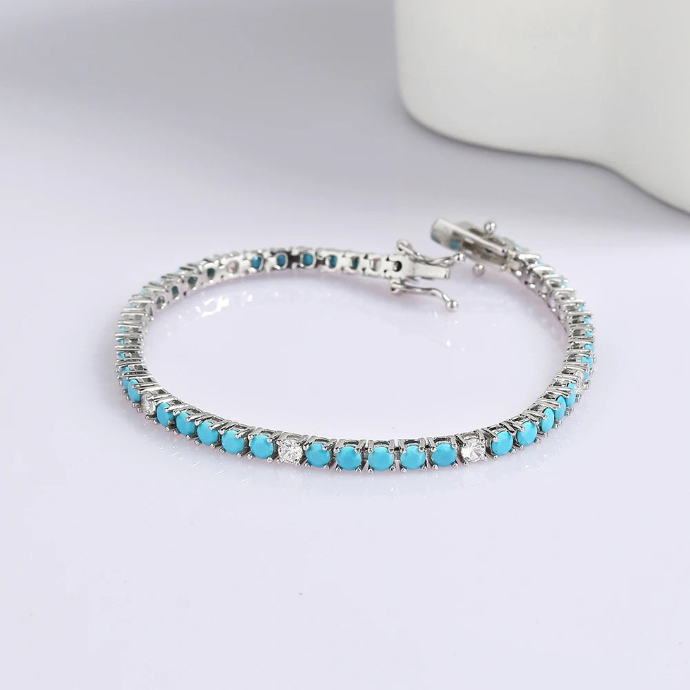 November Birthstone Silver Tennis Bracelet Cubic Zircon Fine Jewelry