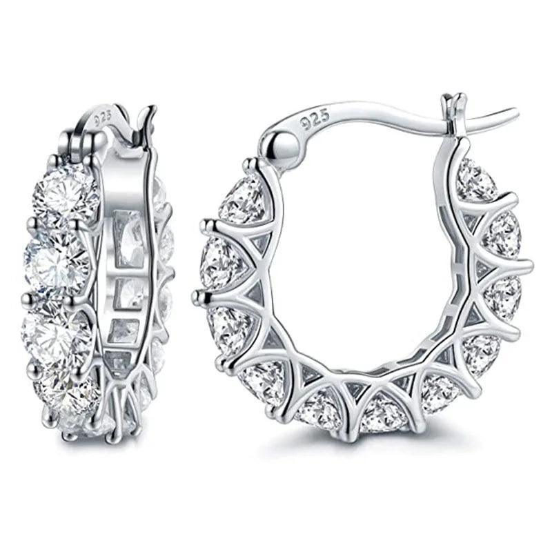 Gold Earrings Diamond Fine Jewelry Silver 925  