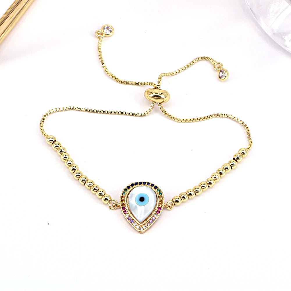 Personalized Heart Bracelets Eye Charm Tennis Chain Trend Jewelry