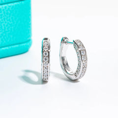 Hoop earrings Luxury 925 Sterling Silver For Woman Jewelry