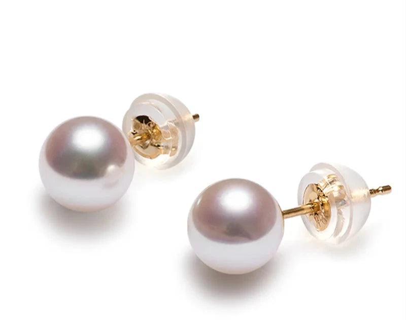 Pure Gold Ear Studs For Exquisite Original Jewelry Real 18k Gold  Natural Pearl Fashion Earrings