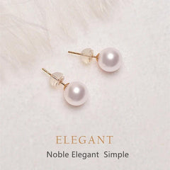 Pure Gold Ear Studs For Exquisite Original Jewelry Real 18k Gold  Natural Pearl Fashion Earrings