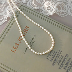 Pearl necklace Fashion Natural 925 Sterling Silver Jewelry for Women