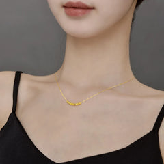 Gold necklace 18K Pendant Golden Chain Women's Fine Jewelry Party