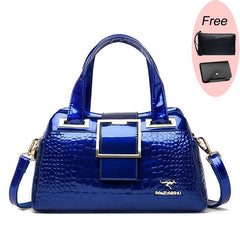 Luxury Designer Bags for Women Crocodile Pattern Leather Shoulder