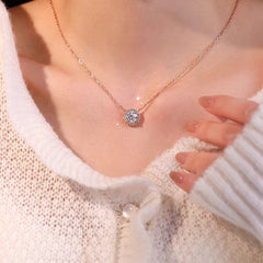 Moissanite Luxury Sparkling Diamond Necklaces Pendant Jewelry