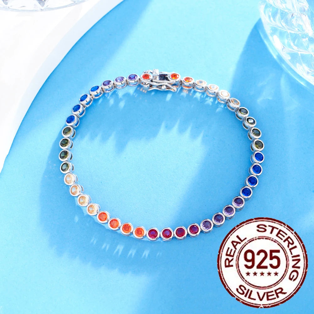 January Birthstone Chain Bracelets Classic Multicolor Party Jewelry