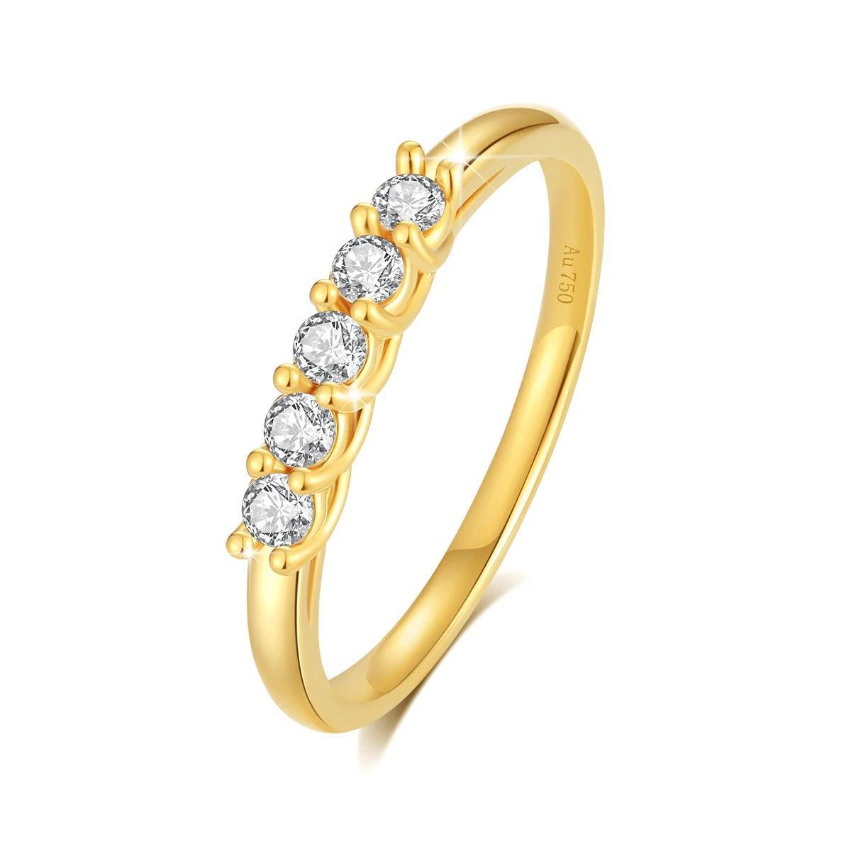 Moissanite rings European Gold Luxury Summer Jewelry