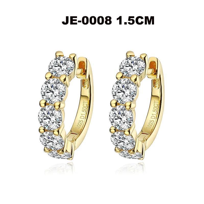 Moissanite 18k 4mm Stones Sparkling Diamond Earring 100% 925 Sterling Silver