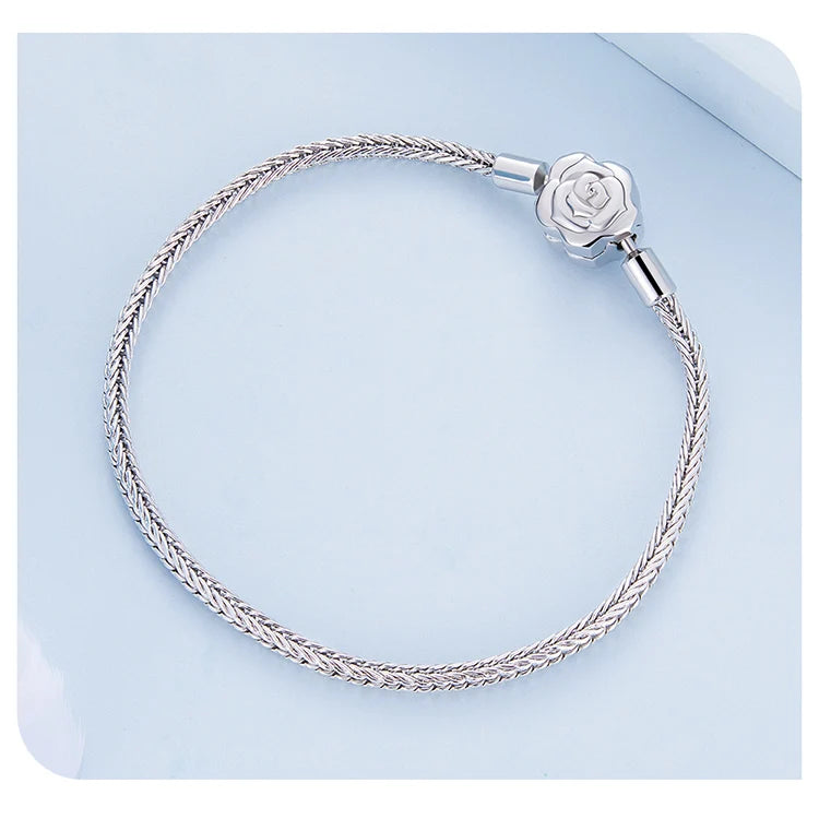 Buckle Bracelet Sterling Silver 925 for Women Bead Charm DIY