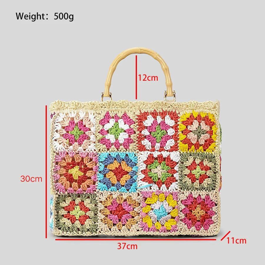 Handbags Casual Woven Bamboo Women Hand Bags Handmade Large Tote Purse