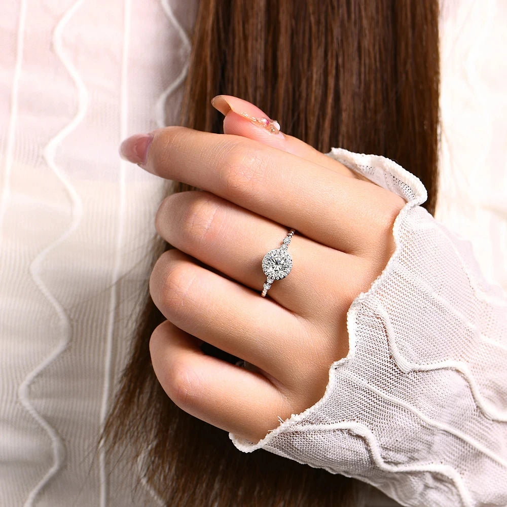 Diamond Ring Luxurly Color Plated 925 Silver The for Women