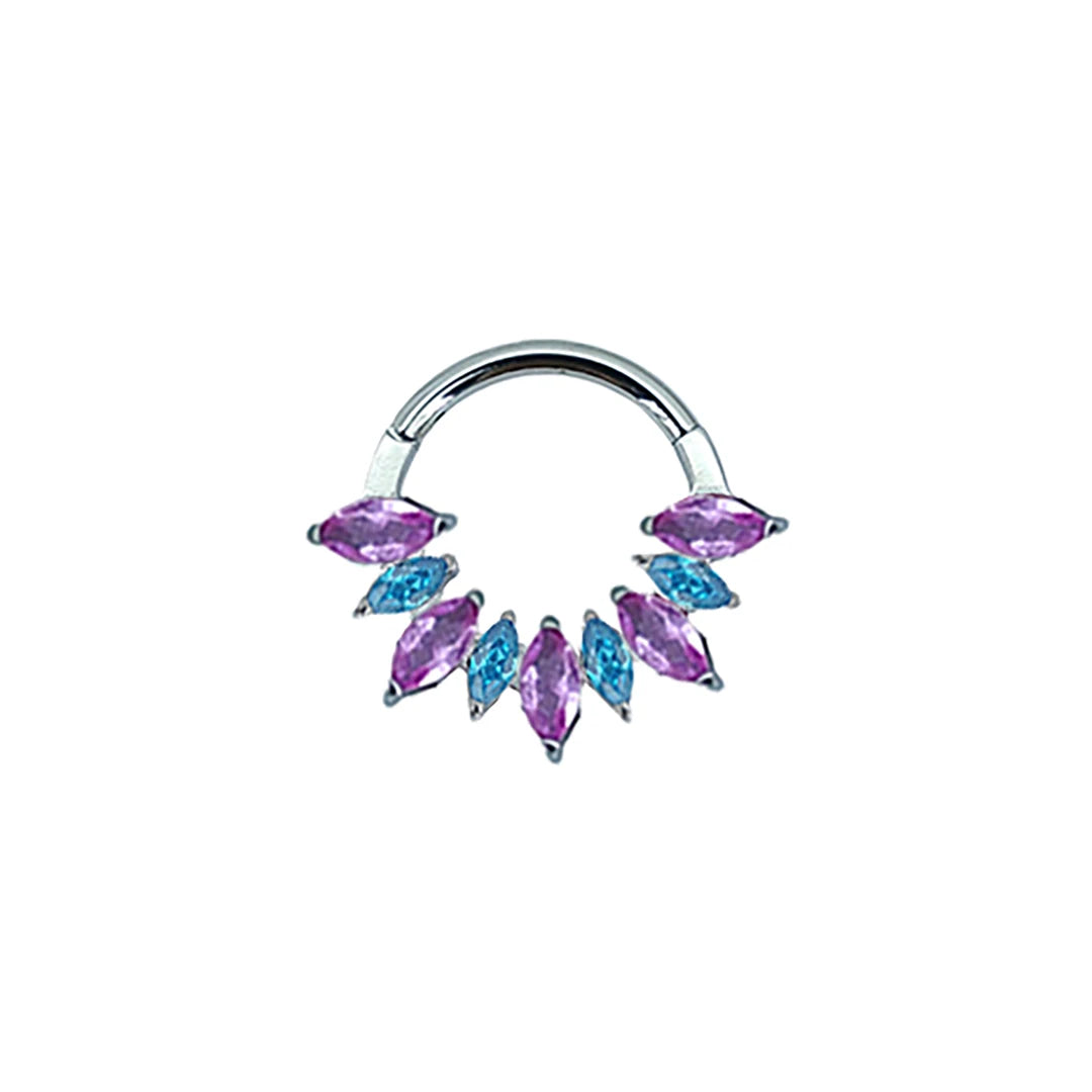 Nose Ring Colorful Marquise Septum Jewelry Titanium Piercing