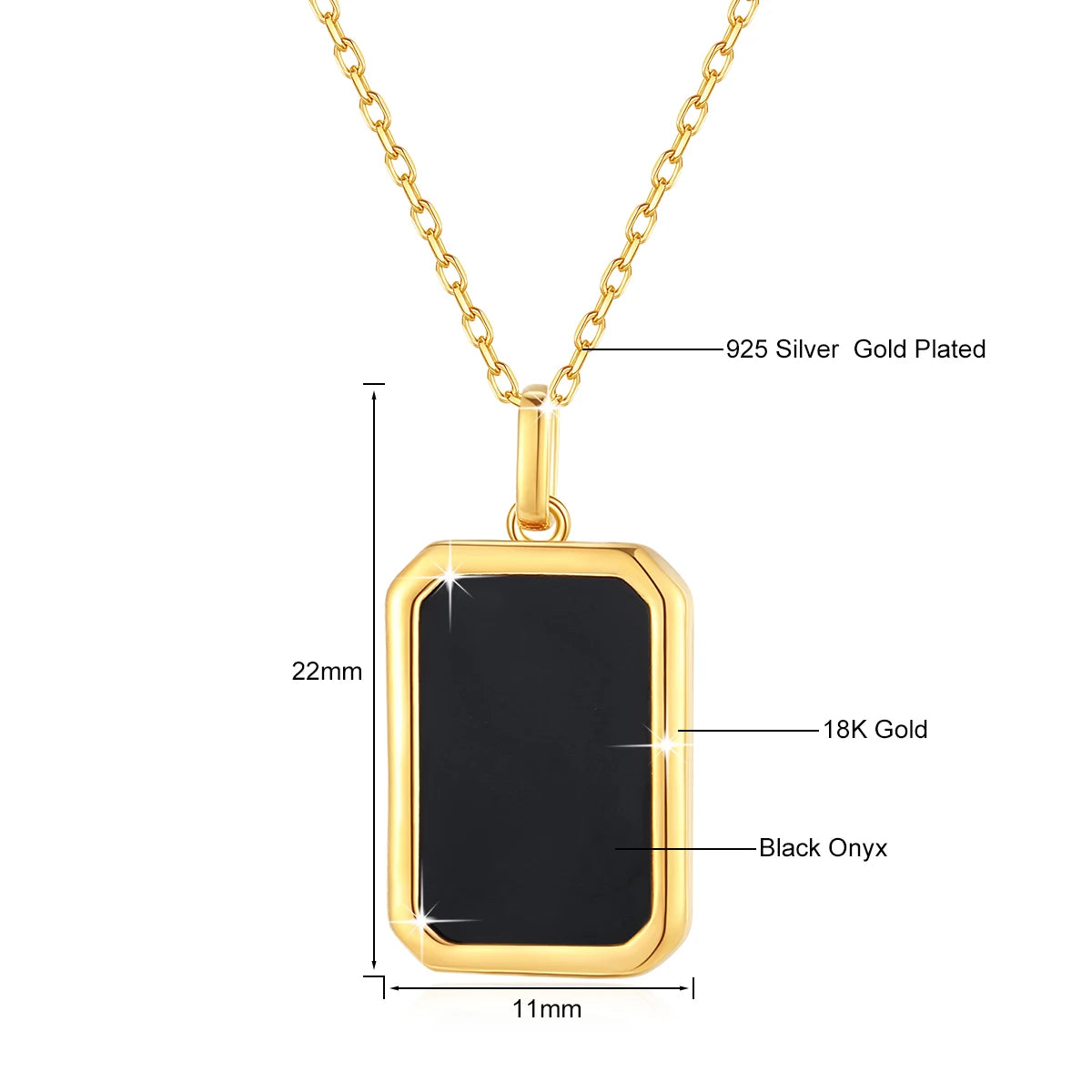 April Birthstone Pendant Square Shape Pendant Necklaces Jewelry