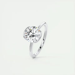 Gold rings Bezel Moissanite for Women Exquisite 925 Silver Jewelry