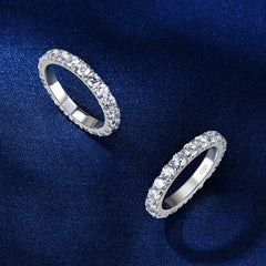 Engagement Rings Stackable White Gold Silver 925 for Women Jewelry