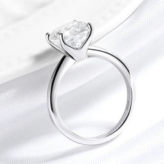 Moissanite Rings Cushion Cut for Women 925 Sterling Silver Band