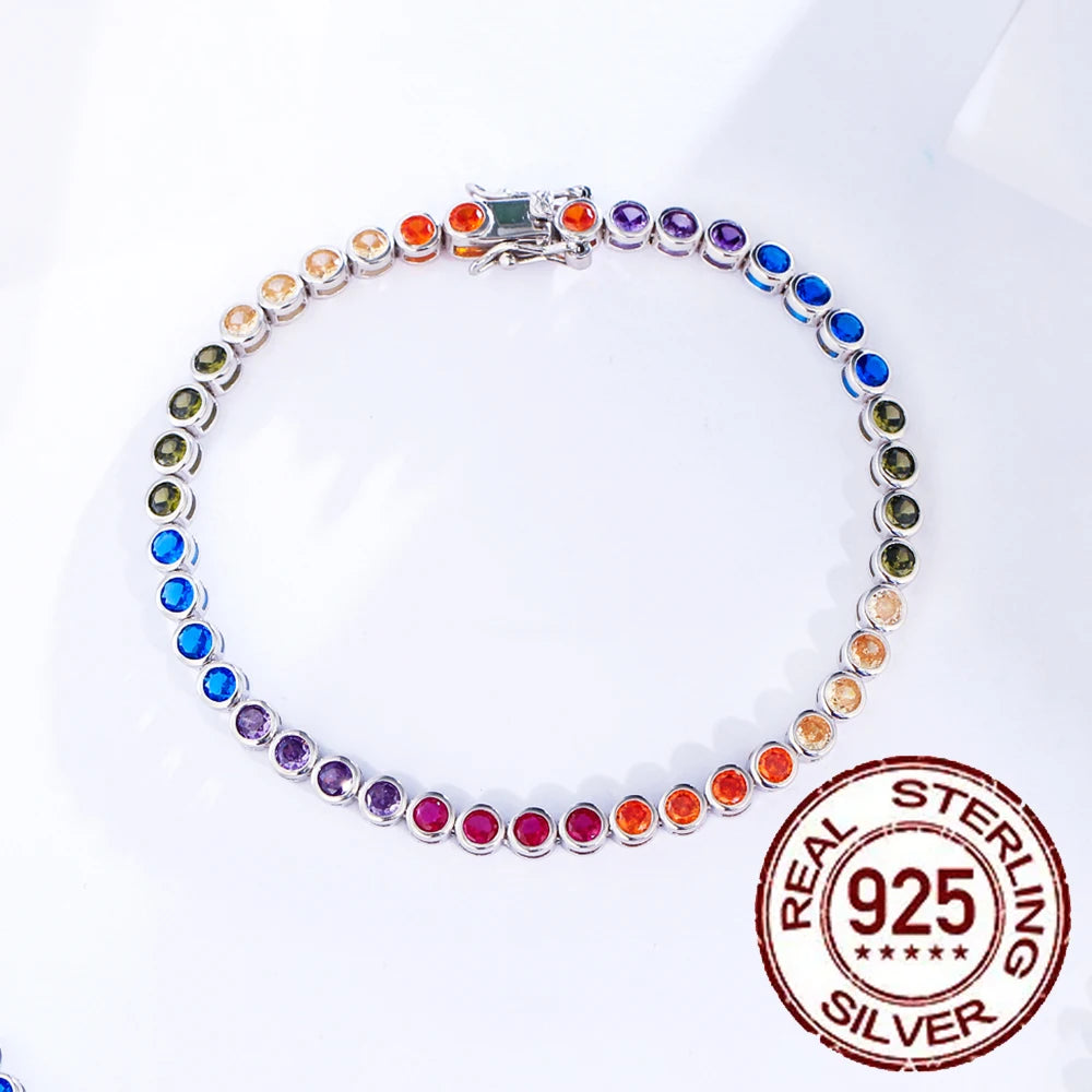 January Birthstone Chain Bracelets Classic Multicolor Party Jewelry