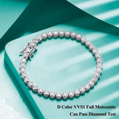 Tennis Bracelet 100% Original Certified Bubble Diamond Chain