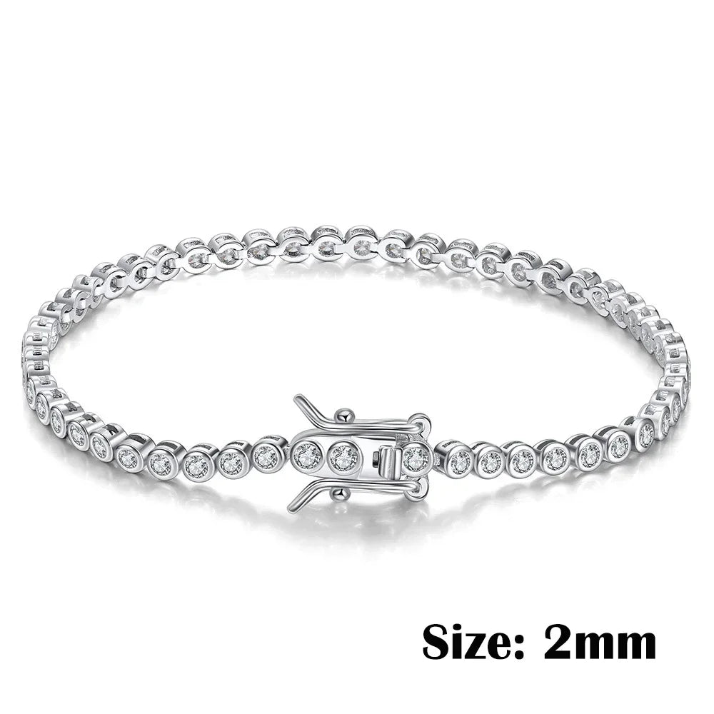 Tennis Bracelet 100% Original Certified Bubble Diamond Chain