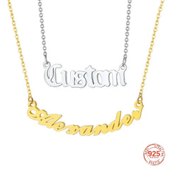 Name Necklace 925 Sterling Silver Type Custom Jewelry for Women