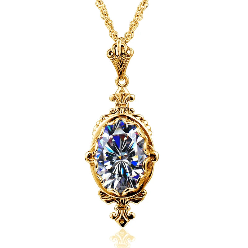 October Birthstone Solid Necklace Pendant Stone Vintage Jewelry