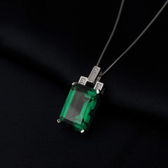 May Birthstone Nano Pendant Necklace 925 Silver Daily Jewelry