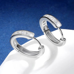 Diamond Earrings High Carbon for Women Plated Sparkling Fine Jewelry