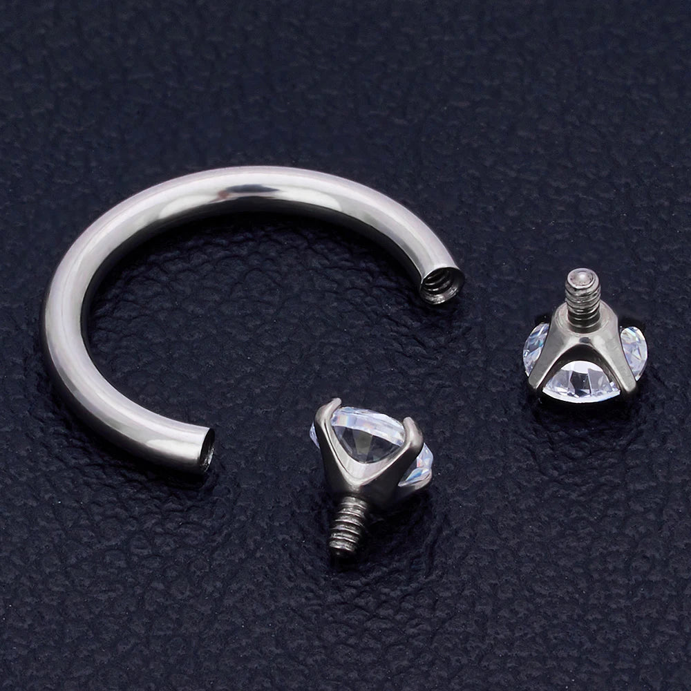 Nose Ring Titanium Piercing Clear Jewelry For Women