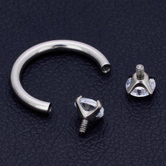 Nose Ring Titanium Piercing Clear Jewelry For Women