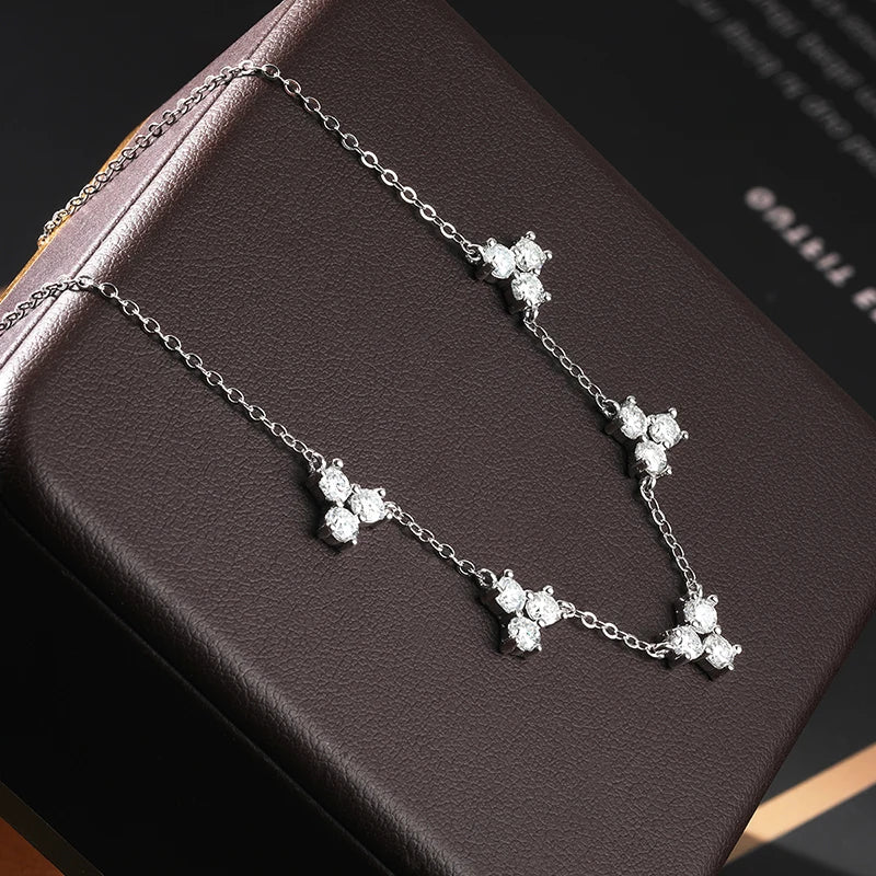 Necklace Diamond Fine Jewelry 925 Sterling Silver  for Women