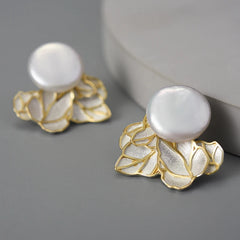 Unique Classic Pearl Earrings For Women Original Jewelry 925 Silver