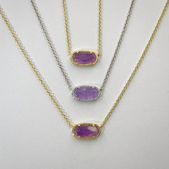 February Birthstone Sweet Fresh Natural Amethyst Gemstone Necklace