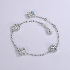 Clover Bracelet Full Lucky for Women S925 Silver Party Jewelry