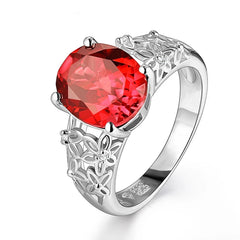 September Birthstone Color Changed Stone Silver Ring Design 6 Carats