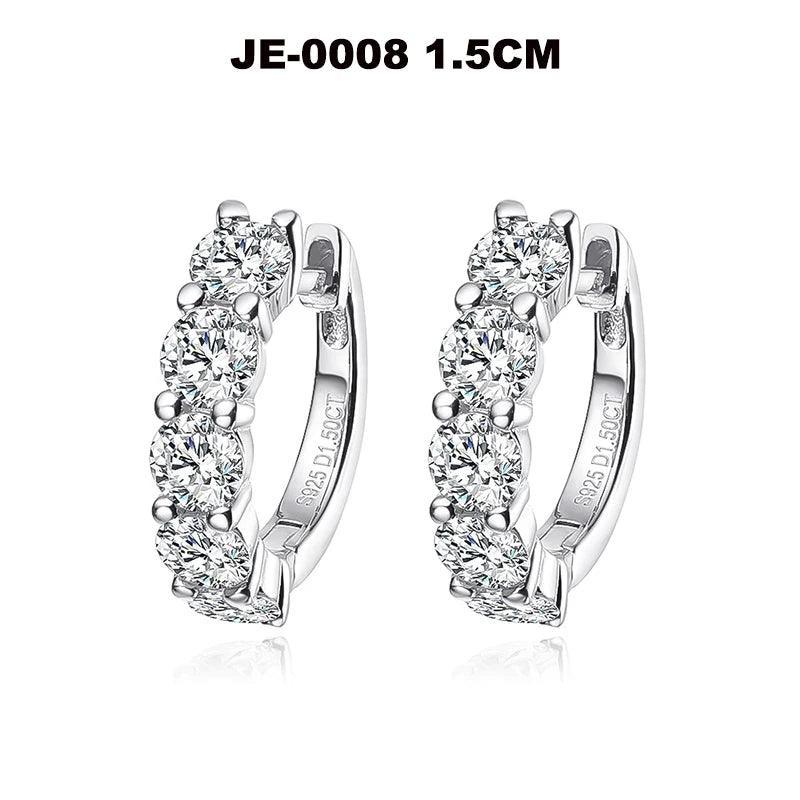 Moissanite 18k 4mm Stones Sparkling Diamond Earring 100% 925 Sterling Silver43874