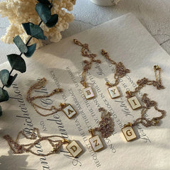 Name Necklace 26 Letters 18k Gold With Pendant Unique Jewelry Luxury