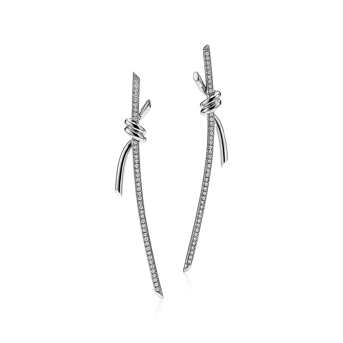 Diamond Earrings Luxury Knot Series Complete Anniversary